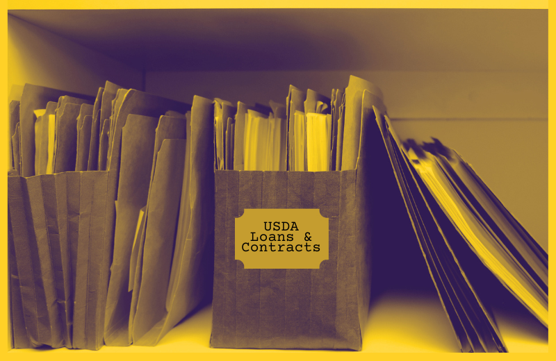 USDA paper files on shelf