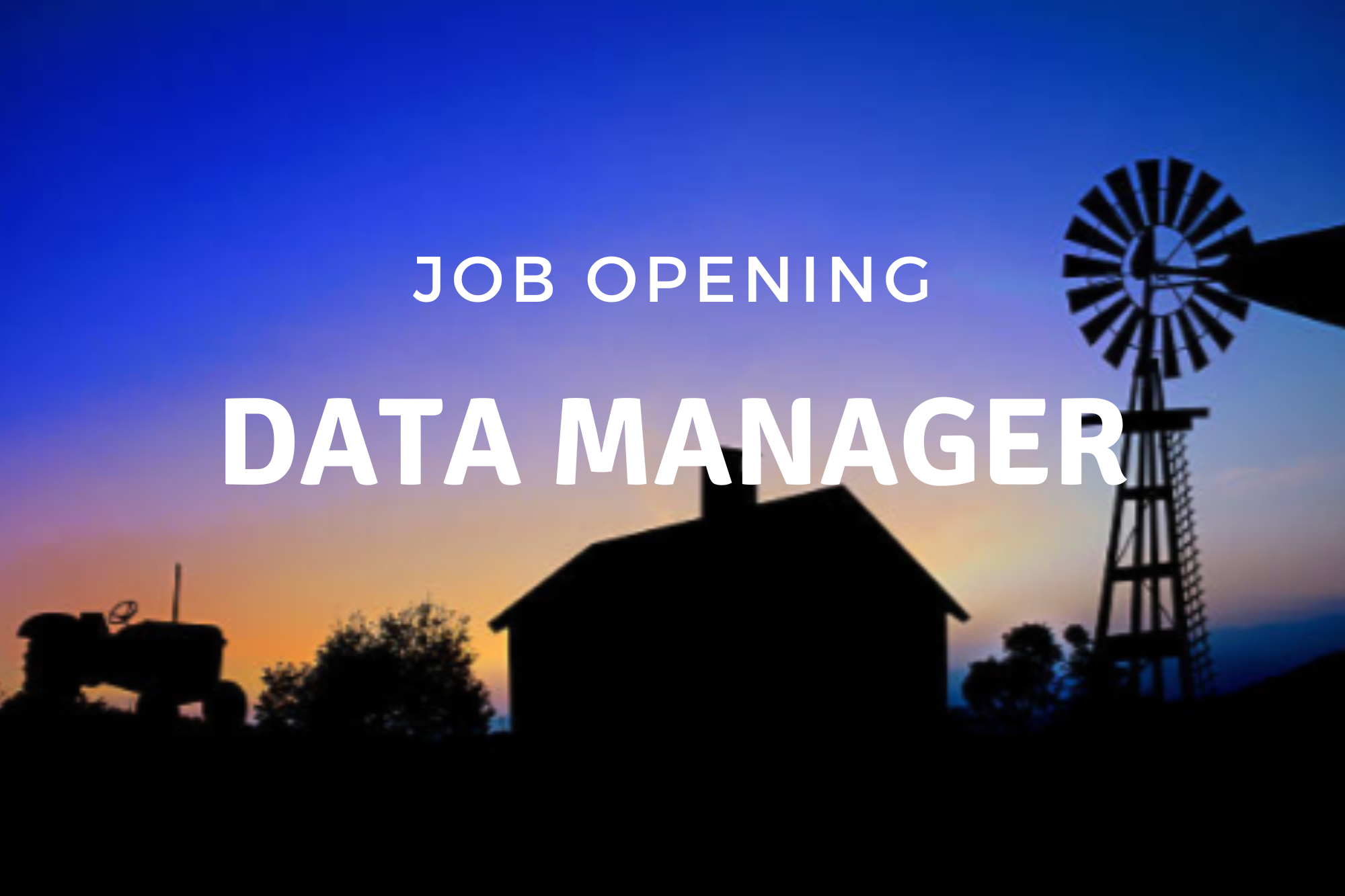 Job Opening:  Data Manager